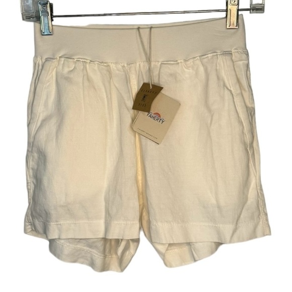 Faherty Arlie Day White Pull-On Casual Shorts Size Extra Small New - Picture 4 of 9